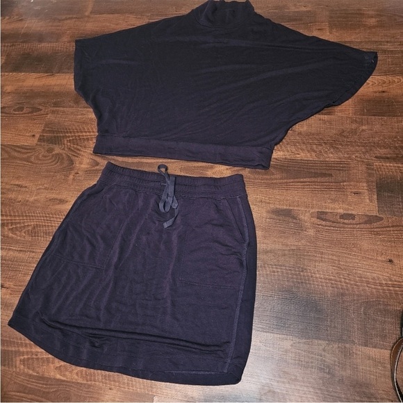 Navy Lou and Grey Blue Hoodie and Skirt Set - Picture 4 of 4